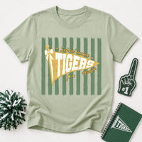 Personalized School Spirit Shirt, Custom Mascot Name Tee, Retro Pennant Team T-Shirt, Student Game Day Outfit, Custom School Team Gift