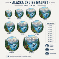 Custom Alaska Cruise Magnet, Personalized Fridge Magnet, Stateroom Cabin Door Decor, Scenic Alaska Travel Souvenir, Personalized Gift