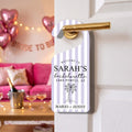 Personalized Bachelorette Door Hanger, Bridal Party Doorknob Sign, Bridesmaid Hotel Decor, Custom Name Door Sign, Custom Gift for Bride