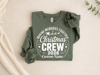 Personalized Christmas Crew 2026 Sweatshirt, Custom Family Holiday Tee, Matching Group Outfit, Festive Name T-Shirt, Family Christmas Gift