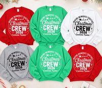 Personalized Christmas Crew 2026 Sweatshirt, Custom Family Holiday Tee, Matching Group Outfit, Festive Name T-Shirt, Family Christmas Gift