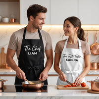 Personalized Business Apron, Custom Text Cooking Apron, Professional Chef Apron with Pockets, Staff Uniform Apron, Restaurant Gift