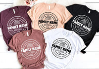 Personalized Family Reunion Shirt, Custom Family Name Tee, Matching Reunion Group Shirts, Annual Gathering Outfit, Heritage Gift 2026