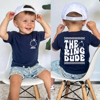 Personalized Ring Bearer Shirt, Custom Ring Dude Toddler Tee, Boys Wedding Party Tee, Front Back Print Design, Wedding Gift for Page Boy