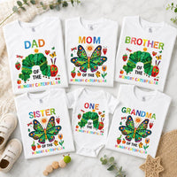 Custom Caterpillar Birthday Shirt, Personalized Family Role Tee, Individual Celebration Apparel, First Birthday Outfit, Gift for Kids