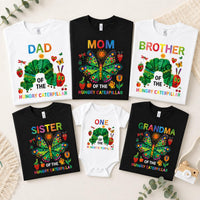 Custom Caterpillar Birthday Shirt, Personalized Family Role Tee, Individual Celebration Apparel, First Birthday Outfit, Gift for Kids