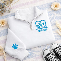 Personalized Groomer Embroidered Quarter Zip Sweatshirt, Custom Salon Pullover, Dog Grooming Workwear, Pet Stylist Uniform, Groomer Gift