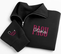 Personalized PACU Nurse Embroidered Quarter Zip Sweatshirt, Custom Name Pullover, Hospital Shift Pullover, Recovery Room Wear, Gift for RN