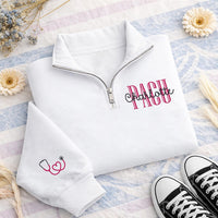 Personalized PACU Nurse Embroidered Quarter Zip Sweatshirt, Custom Name Pullover, Hospital Shift Pullover, Recovery Room Wear, Gift for RN