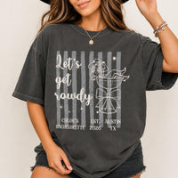Personalized Bachelorette Party Shirts, Custom Let's Get Rowdy Western Tees, Matching Bride Crew, Cowgirl Weekend Outfit, Gift for Bride