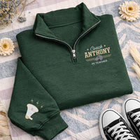 Personalized Coach Embroidered Quarter Zip Sweatshirt, Custom PE Teacher Pullover, School Staff Apparel, Team Sports Layer, Coach Gift