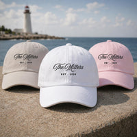 Personalized Last Name Embroidered Hat, Custom Family Name and Established Year Cap, Low Profile Dad Hat, Newlywed Gift, Personalized Gift