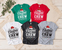 Personalized Christmas Crew Shirt, Custom Family Name Holiday Tee, Matching Group Party Outfit, Festive Winter Top, Family Christmas Gift