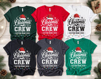 Personalized Christmas Crew Shirt, Custom Family Name Holiday Tee, Matching Group Party Outfit, Festive Winter Top, Family Christmas Gift