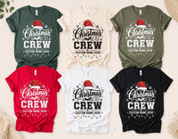 Personalized Christmas Crew Shirt, Custom Family Name Holiday Tee, Matching Group Party Outfit, Festive Winter Top, Family Christmas Gift