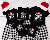 Personalized Christmas Crew Shirt, Custom Family Name Holiday Tee, Matching Group Party Outfit, Festive Winter Top, Family Christmas Gift