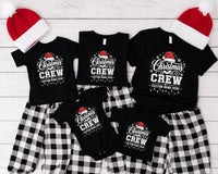 Personalized Christmas Crew Shirt, Custom Family Name Holiday Tee, Matching Group Party Outfit, Festive Winter Top, Family Christmas Gift