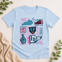 Custom School Spirit Mascot Shirt, Personalized Team Colors Tee, Retro Cheer Collage T-Shirt, Game Day Fan Outfit, Gift for Team Mom