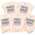 Personalized Grade Level Teacher Shirt, Custom Teacher Name Tee, Preschool to Fifth Grade Outfit, School Staff Top, Back to School Gift