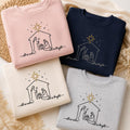 Nativity Embroidered Sweatshirt, All Is Calm All Is Bright Hoodie, Christian Faith Shirt, Winter Crewneck, Christmas Gift for Women