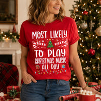 Personalized Most Likely Christmas Shirt, 480 Funny Quote Options, Family Matching Holiday Tees, Custom Xmas Group Shirts, Christmas Gift (Copy)