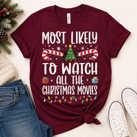 Personalized Most Likely Christmas Shirt, 480 Funny Quote Options, Family Matching Holiday Tees, Custom Xmas Group Shirts, Christmas Gift