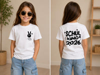 Personalized Schulkind 2026 Kids Shirt, Custom First Day of School Tee, German Back to School T-Shirt, Gift for Student, Front Back Print