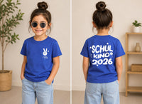 Personalized Schulkind 2026 Kids Shirt, Custom First Day of School Tee, German Back to School T-Shirt, Gift for Student, Front Back Print
