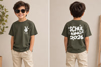 Personalized Schulkind 2026 Kids Shirt, Custom First Day of School Tee, German Back to School T-Shirt, Gift for Student, Front Back Print