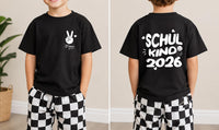 Personalized Schulkind 2026 Kids Shirt, Custom First Day of School Tee, German Back to School T-Shirt, Gift for Student, Front Back Print