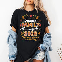 Personalized Family Thanksgiving Shirts, Custom Matching Reunion Tees, Fall Plaid Name Design, Kids and Adult Outfit, Family Gift 2026