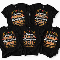 Personalized Family Thanksgiving Shirts, Custom Matching Reunion Tees, Fall Plaid Name Design, Kids and Adult Outfit, Family Gift 2026