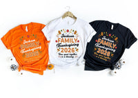 Personalized Family Thanksgiving Shirts, Custom Matching Reunion Tees, Fall Plaid Name Design, Kids and Adult Outfit, Family Gift 2026