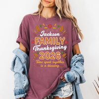 Personalized Family Thanksgiving Shirts, Custom Matching Reunion Tees, Fall Plaid Name Design, Kids and Adult Outfit, Family Gift 2026