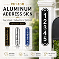 Custom Address Metal Sign, Personalized House Number Aluminum Sign, Easy Read Mailbox Post Plaque, Welcome Metal Plaque, Housewarming Gift