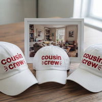 Personalized Cousin Crew Embroidered Hat, Custom Text Cousin Reunion Cap, Matching Family Cap, Cousins Trip Gift, Family Matching Gift