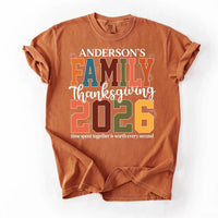 Personalized Thanksgiving Group Shirt, Custom Last Name Family Tee, Retro Fall Matching Outfit, Thanksgiving Day Top, Custom Family Gift