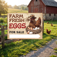 Personalized Egg Stand Yard Sign, Farm Fresh Eggs Lawn Sign, 3 Piece Chicken Arrow Set, Storefront Yard Display, Roadside Farm Decor