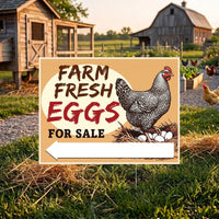 Personalized Egg Stand Yard Sign, Farm Fresh Eggs Lawn Sign, 3 Piece Chicken Arrow Set, Storefront Yard Display, Roadside Farm Decor
