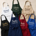 Custom Chef Embroidered Apron, Personalized Name and Title Cooking Apron, Full-Length Kitchen Apron, Custom Chef Apron, Culinary Gift