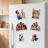 Custom Photo Cutout Magnet, Personalized Fridge Magnet, Family and Pet Picture Keepsake, Refrigerator Photo Decor, Family Keepsake Gift