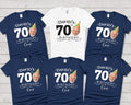 Personalized 70th Birthday Shirt, Custom Photo Birthday Tee, Matching Family Party Crew Shirts, Milestone Celebration Outfit, Gift for Dad