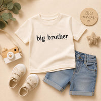 Big Brother Embroidered Shirt, Big Bro Toddler Tee, Pregnancy Announcement Outfit, Cute Sibling Reveal, New Baby Gift for Kids
