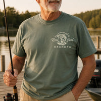Reel Cool Grandpa Embroidered Shirt, Fishing Hoodie for Anglers, Angler Sweatshirt, New Grandpa Pregnancy Announcement, Father's Day Gift