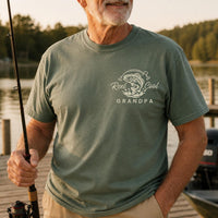 Reel Cool Grandpa Embroidered Hoodie, Fishing Shirt for Anglers, Angler Sweatshirt, New Grandpa Pregnancy Announcement, Father's Day Gift