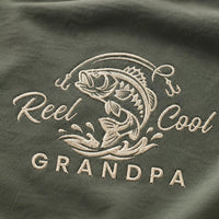 Reel Cool Grandpa Embroidered Shirt, Fishing Hoodie for Anglers, Angler Sweatshirt, New Grandpa Pregnancy Announcement, Father's Day Gift