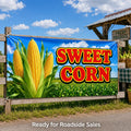 Sweet Corn Vinyl Banner, Fresh Produce Farm Stand Display, Waterproof Roadside Market Banner, Outdoor Shop Sign, Small Business Sign