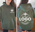 Custom Logo Pullover Hoodie, Personalized Business Workwear, Front and Back Print Sweatshirt, Company Staff Uniform, Employee Gift