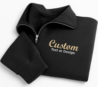 Personalized Logo Embroidered Quarter Zip Sweatshirt, Custom Company Pullover, Corporate Team Apparel, Business Uniform Top, Employee Gift