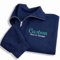 Personalized Logo Embroidered Quarter Zip Sweatshirt, Custom Company Pullover, Corporate Team Apparel, Business Uniform Top, Employee Gift